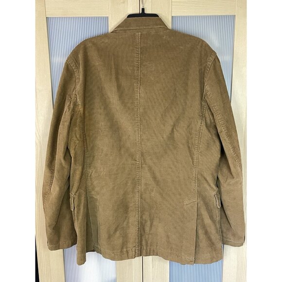 J Crew Corduroy Cotton Tan Mens 3 Button Blazer Sport Coat Jacket Sz L Preppy - Picture 5 of 5